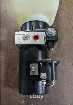 MTE Hydraulic Power Unit 12VDC, Single Acting, 2 Gal Poly Res, 2500 PSI Relief