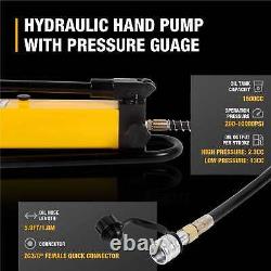 Manual Hydraulic Hand Pump Single Acting 1500CC 10000Psi Hydraulic Cylinder