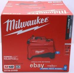 Milwaukee M18 2774-21HD 10,000 PSI Hydraulic Pump Kit with 12.0 Ah Battery -NEW