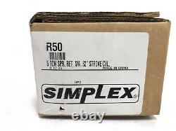 NEW Simplex R50 5 Ton 0.5 Stroke Single Acting Spring Return Hydraulic Cylinder