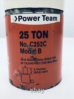 Power Team C252c Hydraulic Cylinder 25-ton 2-stroke Single Acting