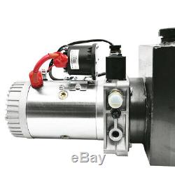 Single Acting Hydraulic Pump 10 Quart 12V DC Dump Trailer Metal Reservoir