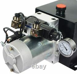 10 Quart Double Action 12v Pompe Hydraulique 3200 Psi Avec Jauge De Pression Hydraulique