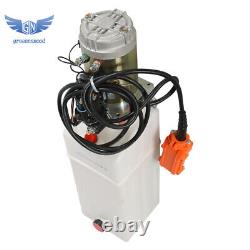 10 Quart Pompe Hydraulique Agissant Seul Avec Réservoir D'huile Plastique 12v DC