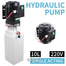10l Single Acting Hydraulil Pump Dump Trailer 220v Power Unit Lift For Car