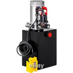 20 Pintes Simple Effet Pompe Hydraulique Remorque À Déchargement 12v Réservoir Déchargement