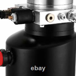 6 Pintes Simple Effet Pompe Hydraulique Remorque À Déchargement D'alimentation 12v Unité Unité Pack