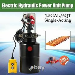6 Quart Hydraulic Power Unit Pompe 12v Remorque À Douille À Action Unique