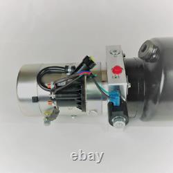 8 Quart 12V Pompe de remorque à benne hydraulique à action simple Réservoir en acier