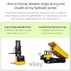 8 Quart Single Acting Hydraulic Pump Dump Trailer Unit Pack Repair 12v