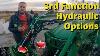 Comparaison De La 3e Fonction Hydraulique Divertisseur Hydraulique Vs Deux Télécommandes Arrière Sur Un Tracteur Compact