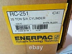 Cylindre Hydraulique Enerpac 25 Tonnes Rc-251 Rc251 Nouveau 1701c USA 1