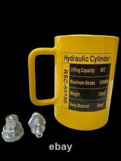 Cylindre Hydraulique Ram Simple Action 50 Ton 100mm Stroke Près De 4