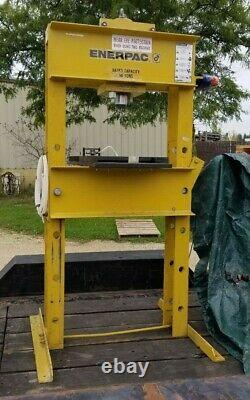 Enerpac 50 Ton Hydraulic H-frame Shop Press Withenerpac 115v Per-153 Hushh-pump