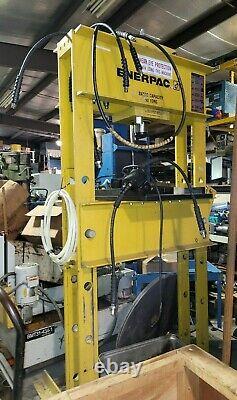 Enerpac 50 Ton Hydraulic H-frame Shop Press Withenerpac 115v Per-153 Hushh-pump