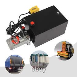 Kit de contrôle de remorque basculante à pompe hydraulique simple effet de 20 litres, 12V CC, unité de puissance.