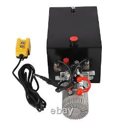 Pompe Hydraulique 12v 20 Quart Remorque À Simple Action Powerpack Réservoir En Métal