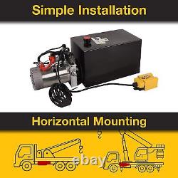 Pompe Hydraulique 15 Quart 3.9 Gallon Remorque Simple Action 12v Lifting