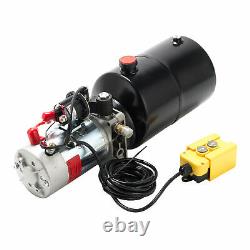 Pompe Hydraulique Poly 12 Volts De 6 Litres Pour Remorque À Benne À Ordures À Action Unique