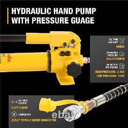 Pompe à main hydraulique 900CC 10000PSI à simple effet pour levage hydraulique.