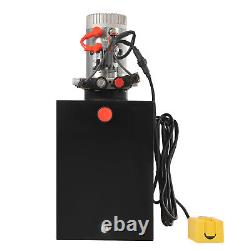 Pompe hydraulique à simple action de 20 quarts pour remorque basculante 12V en plastique avec télécommande pour déchargement