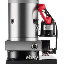 Pompe hydraulique à simple effet 12v pour remorque basculante avec réservoir de 8 litres - Groupe de puissance