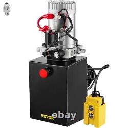 Pompe hydraulique à simple effet de 6 quarts pour remorque basculante avec réservoir de levage 12V