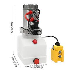 Pompe hydraulique électrique, unité de puissance hydraulique 12V, pompe à huile à action simple 4/L US