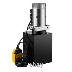 Pompe hydraulique simple effet de 8 litres pour le vidage du réservoir, unité de puissance 12 volts