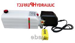 Remorque À Décharge Hydraulic Power Unit 24v 2000 W Single Action Remote 12 Quart Pump