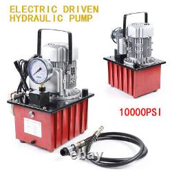 Unité de puissance de pompe hydraulique électrique à simple effet avec tuyau d'huile de 1,8 m, 750W, 10000 PSI.