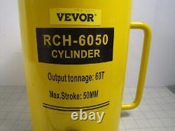 Vevor RCH-6050 60T 50mm Stroke Vérin Hydraulique Jack Creux Simple Effet NEUF
