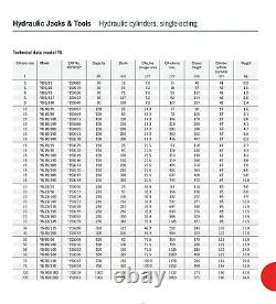 Yale Ys 10 Tonnes / 200 MM Cylindre Hydraulique / Ram 700bar (fits Enerpac)